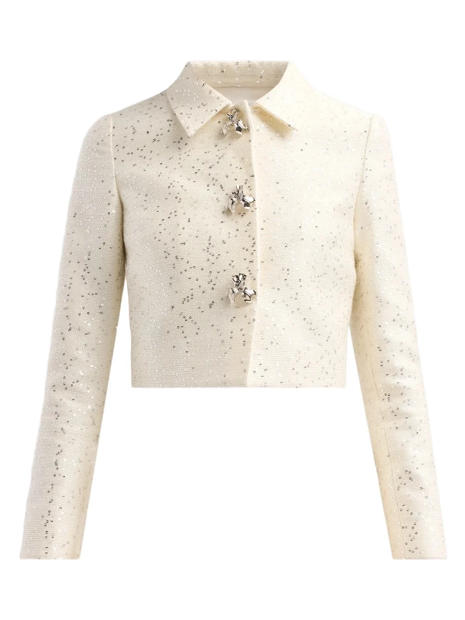 Oscar de la Renta Women's Sequin Tweed Short Jacket