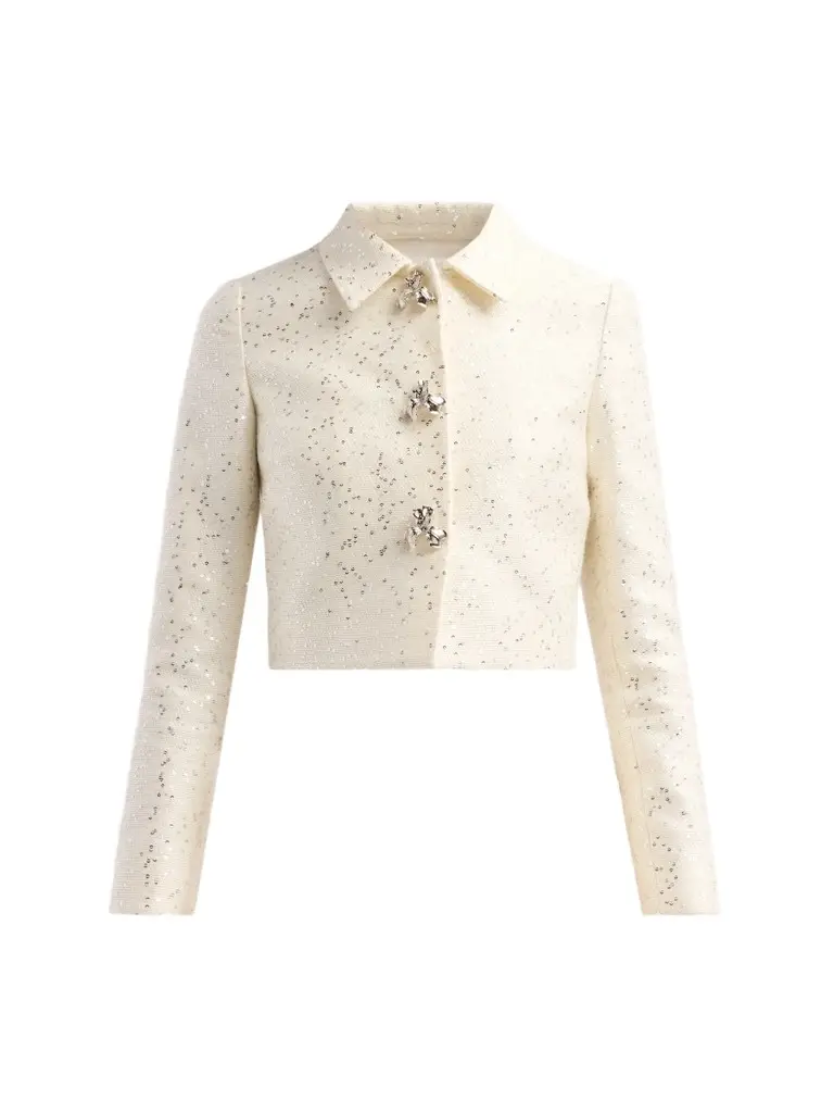 Women's Sequin Tweed Short Jacket Women's Sequin Tweed Short Jacket