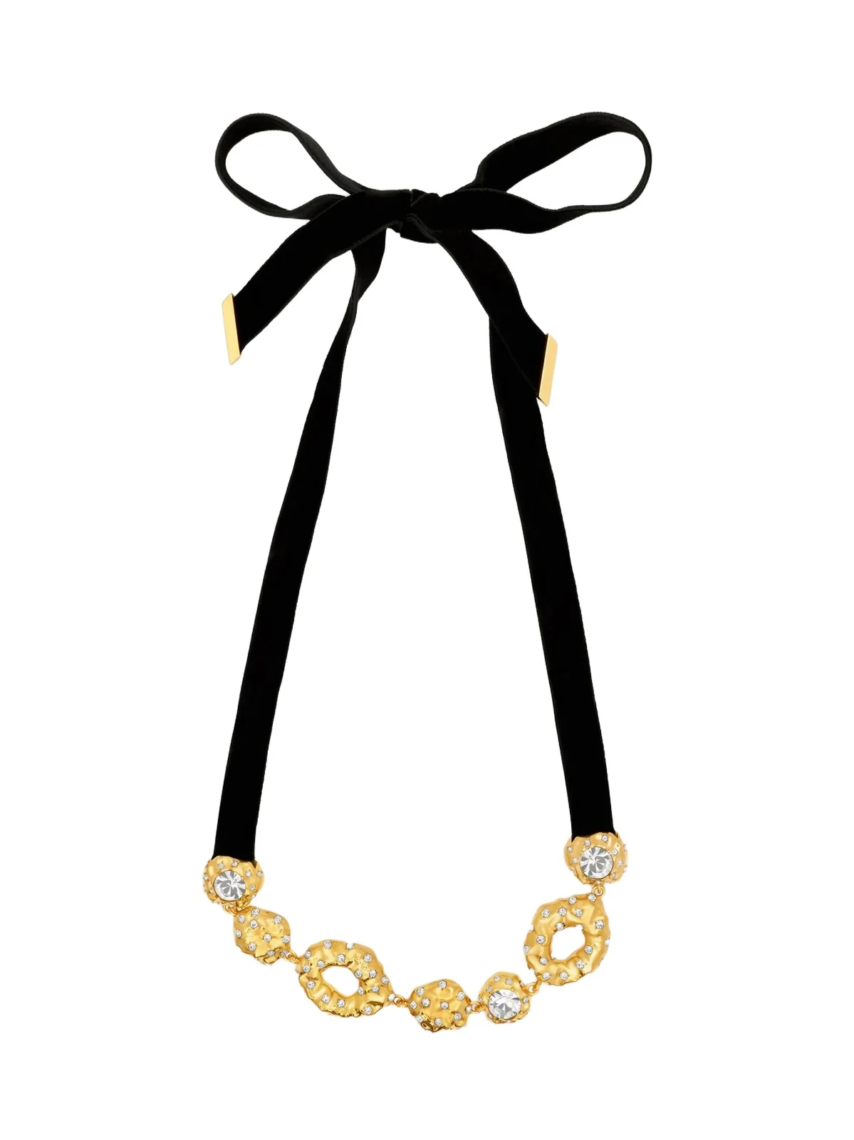 Women's Goldtone, Glass Crystal & Velvet Necklace - Crystal