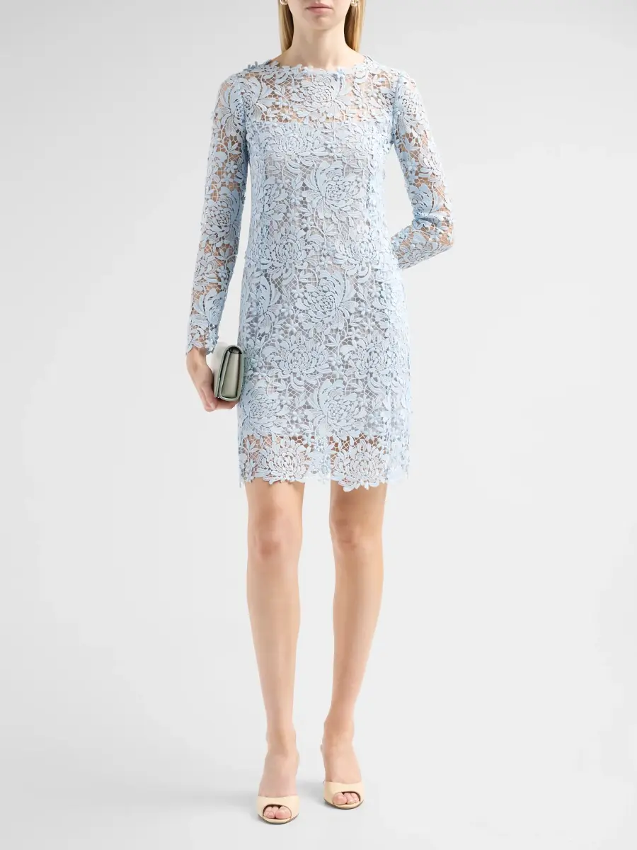 Oscar de la Renta Women's Chrysanthemum 3D Guipure Day Dress | Thumbnail 2