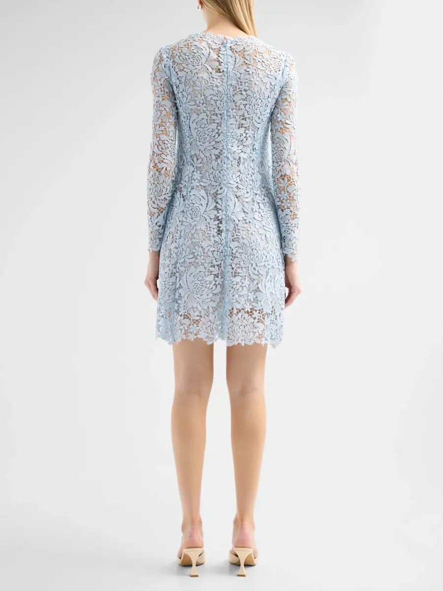 Oscar de la Renta Women's Chrysanthemum 3D Guipure Day Dress | Thumbnail 3