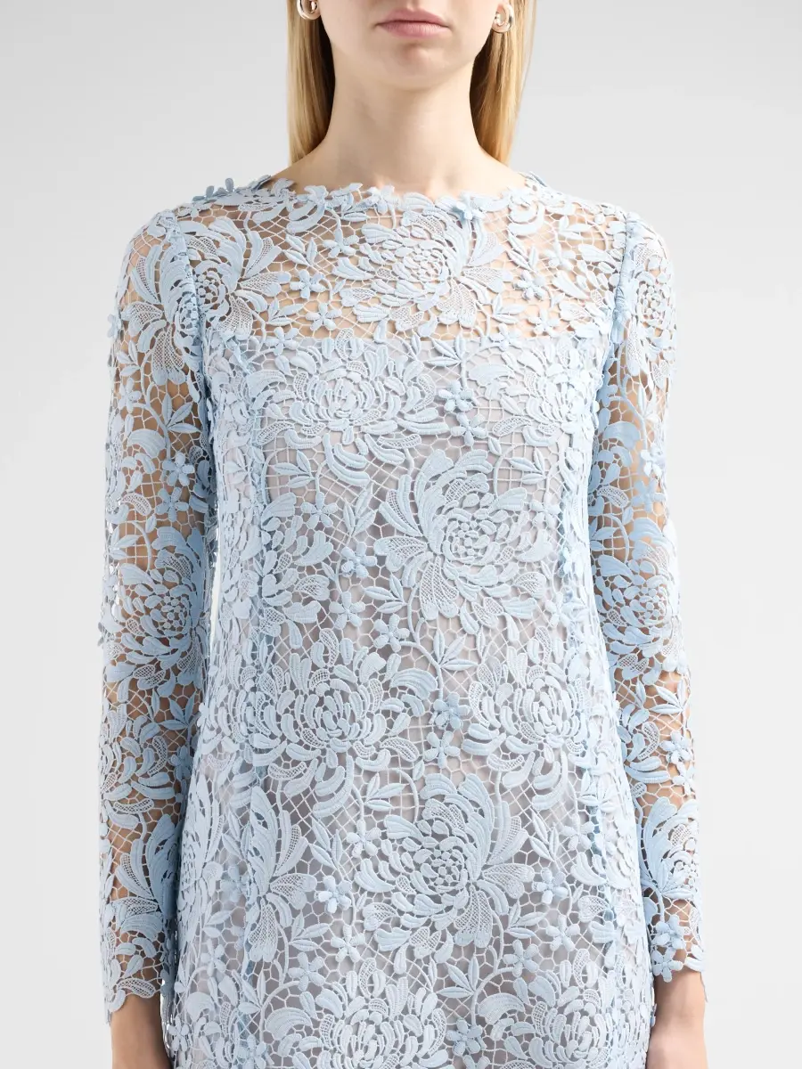 Oscar de la Renta Women's Chrysanthemum 3D Guipure Day Dress | Thumbnail 5