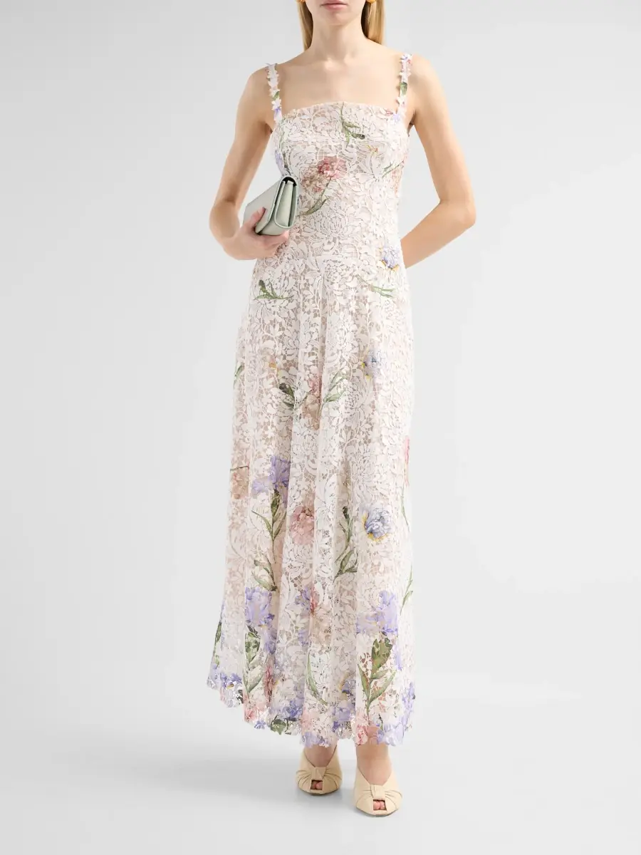 Oscar de la Renta Women's Resort Iris Lace Day Dress | Thumbnail 2 Oscar de la Renta Women's Resort Iris Lace Day Dress | Thumbnail 2