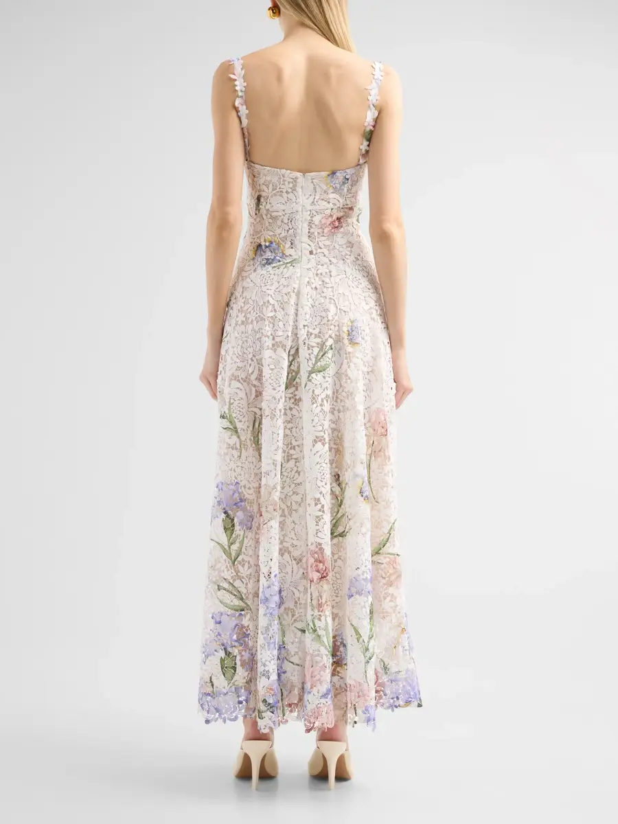 Oscar de la Renta Women's Resort Iris Lace Day Dress | Thumbnail 3 Oscar de la Renta Women's Resort Iris Lace Day Dress | Thumbnail 3