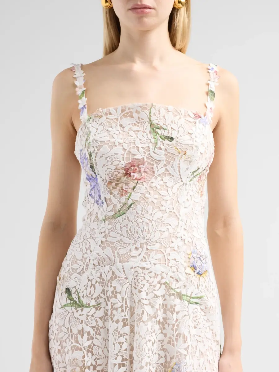 Oscar de la Renta Women's Resort Iris Lace Day Dress | Thumbnail 5 Oscar de la Renta Women's Resort Iris Lace Day Dress | Thumbnail 5