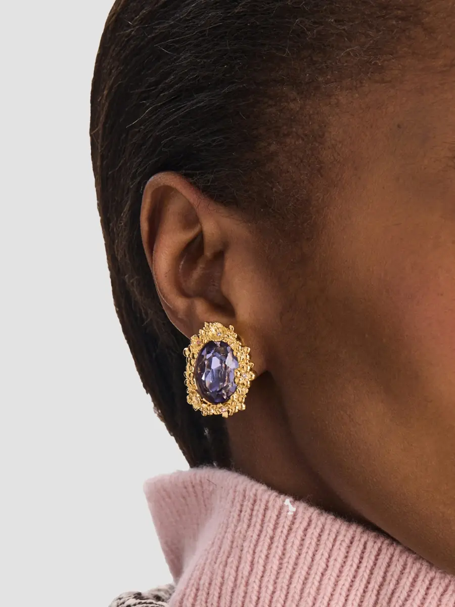 Oscar de la Renta Women's Goldtone & Glass Crystal Stud Earrings | Thumbnail 2 Oscar de la Renta Women's Goldtone & Glass Crystal Stud Earrings | Thumbnail 2