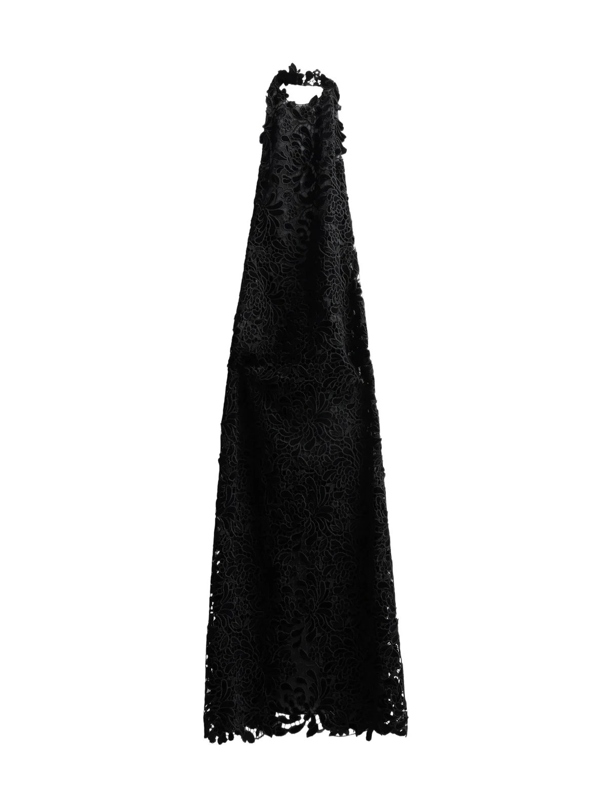Oscar de la Renta Women's Chrysanthemum Velvet Halter Gown