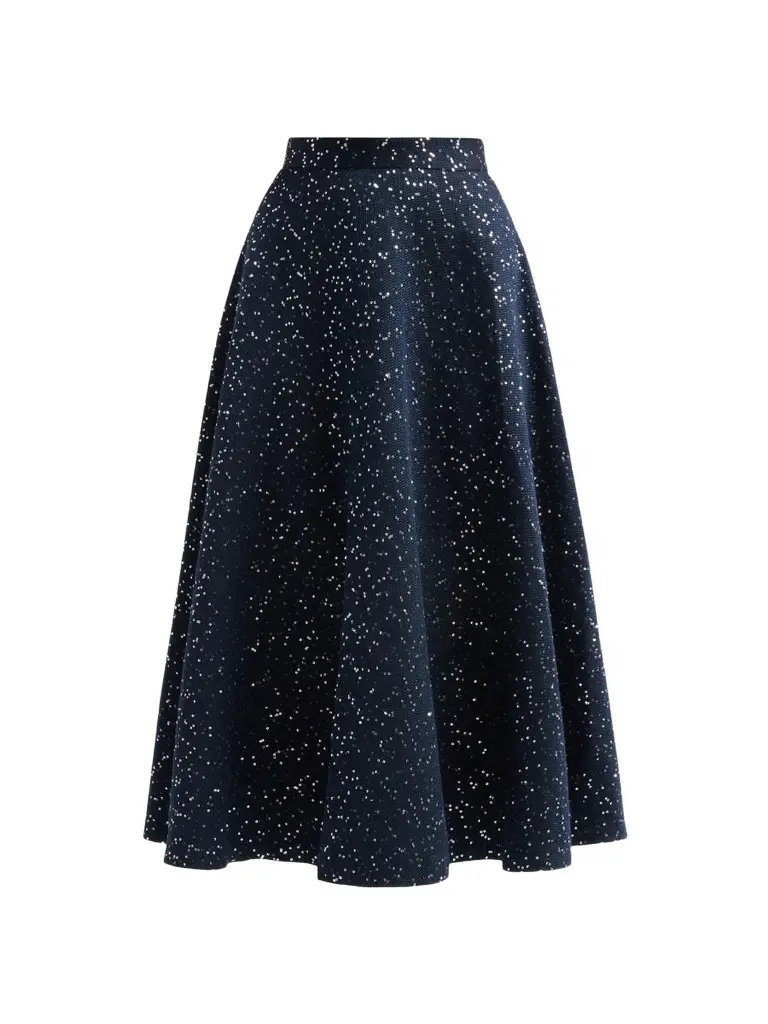 Women's Sequin Tweed A-Line Skirt Women's Sequin Tweed A-Line Skirt