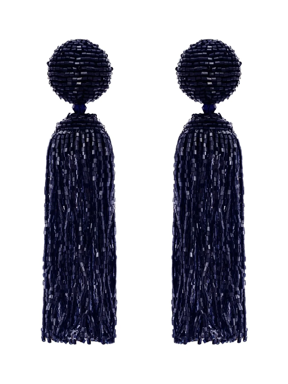 Oscar de la Renta Women's Goldtone & Glass Beaded Tassel Clip-On Drop Earrings