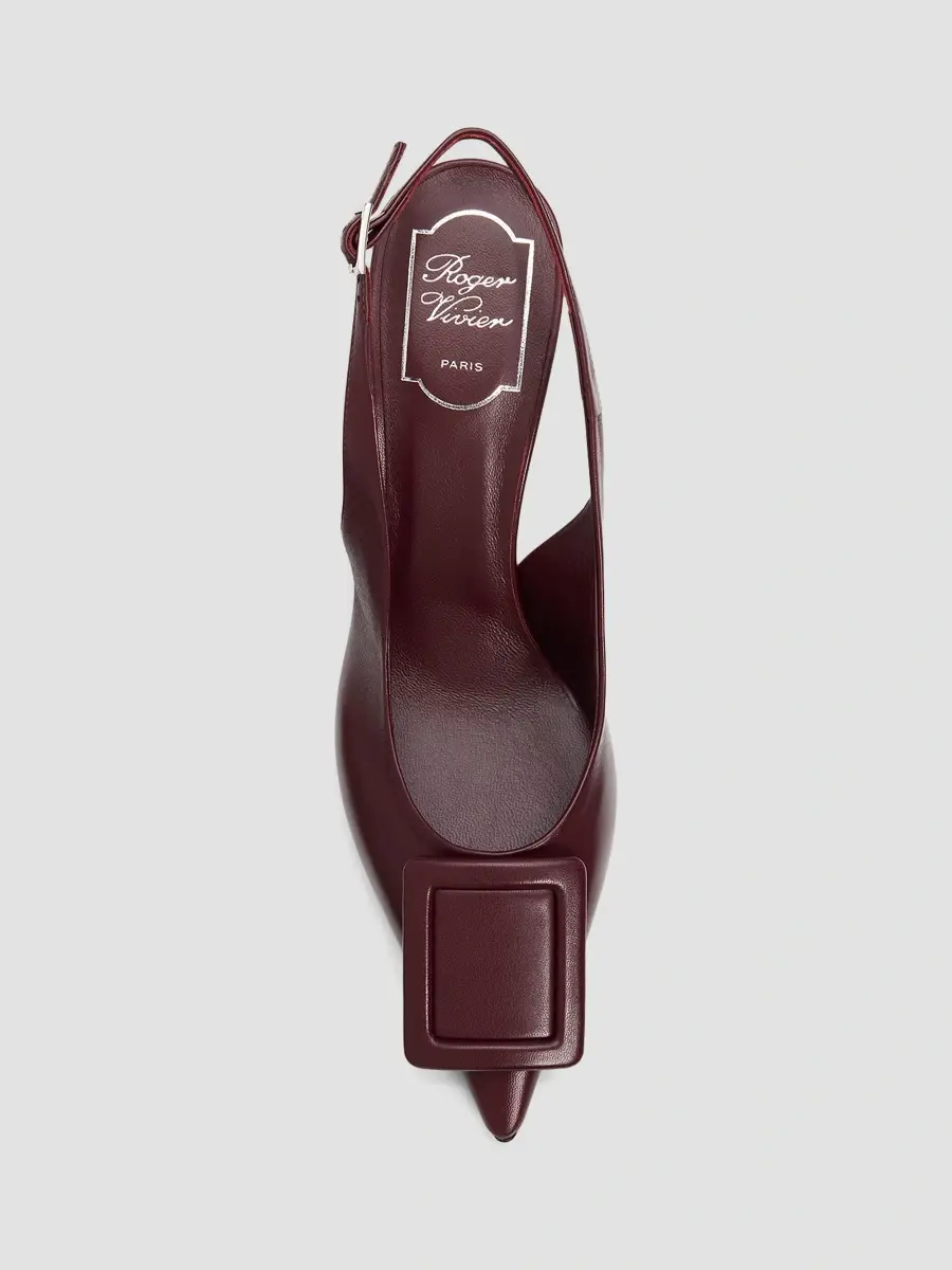 Roger Vivier Women's Viv In The City 85MM Leather Slingback Pumps | Thumbnail 6
