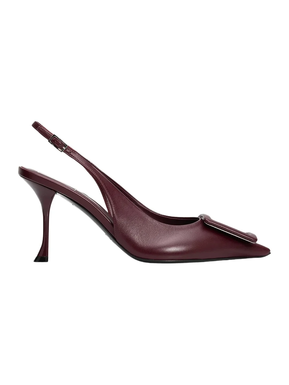 Roger Vivier Women's Viv In The City 85MM Leather Slingback Pumps