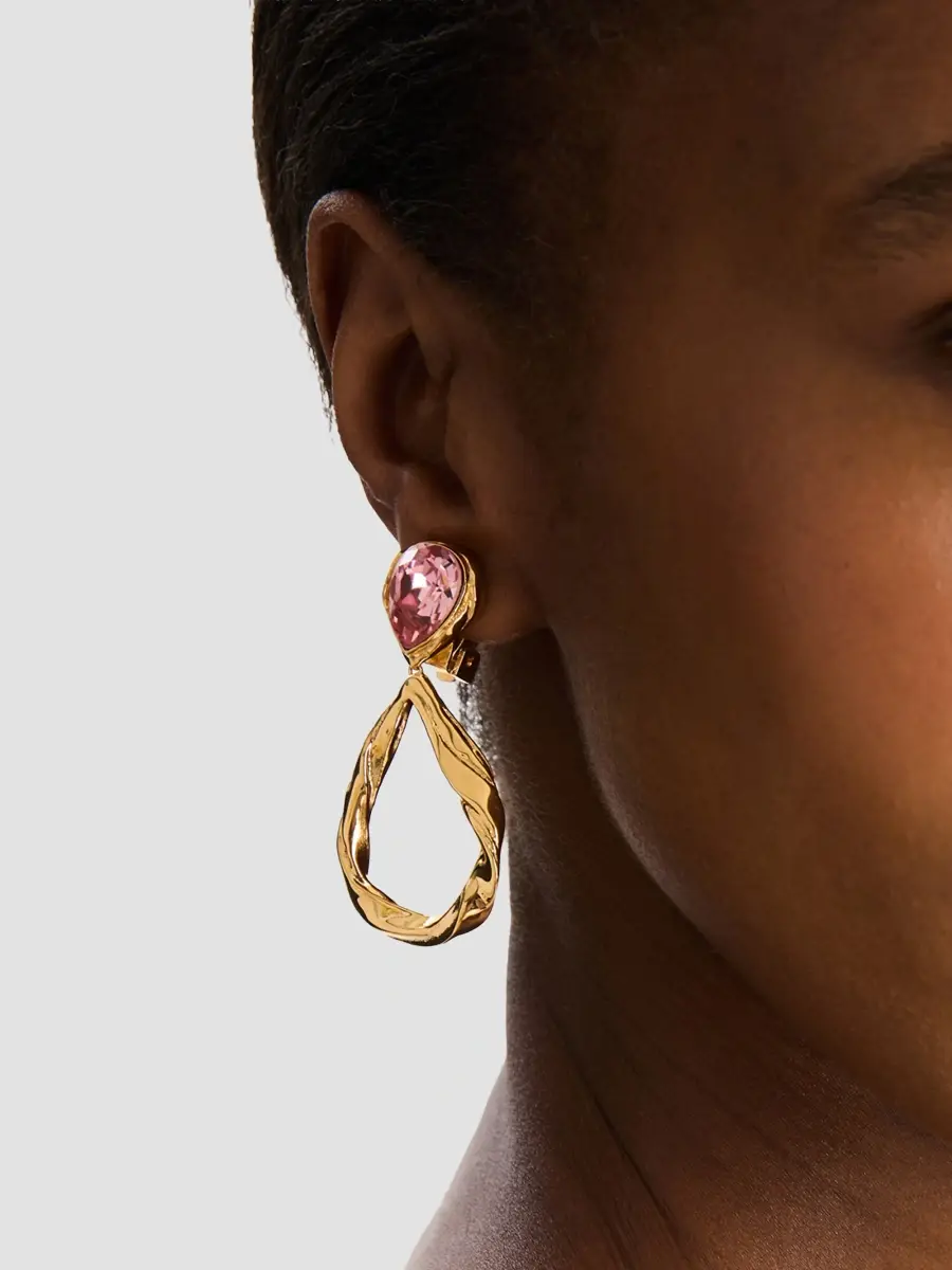 Oscar de la Renta Women's Goldtone & Glass Crystal Clip-On Drop Earrings | Thumbnail 2 Oscar de la Renta Women's Goldtone & Glass Crystal Clip-On Drop Earrings | Thumbnail 2