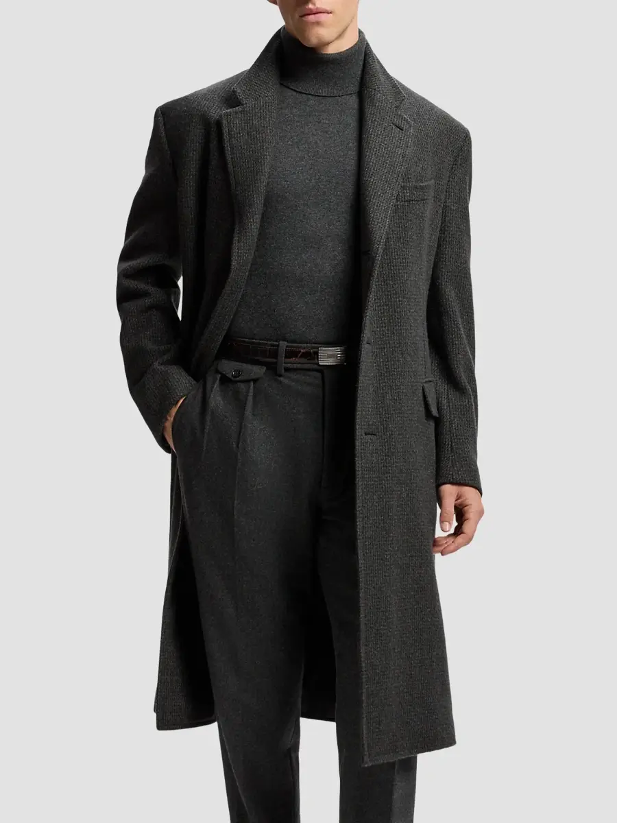 Ralph Lauren Purple Label Men's Glenn Houndstooth Wool-Cashmere Coat | Thumbnail 4 Ralph Lauren Purple Label Men's Glenn Houndstooth Wool-Cashmere Coat | Thumbnail 4