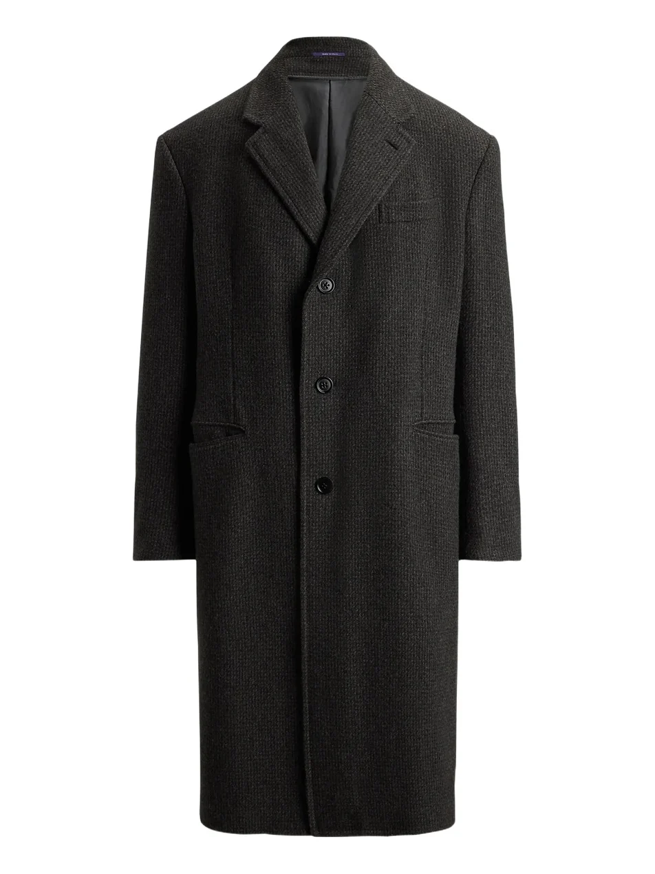 Ralph Lauren Purple Label Men's Glenn Houndstooth Wool-Cashmere Coat