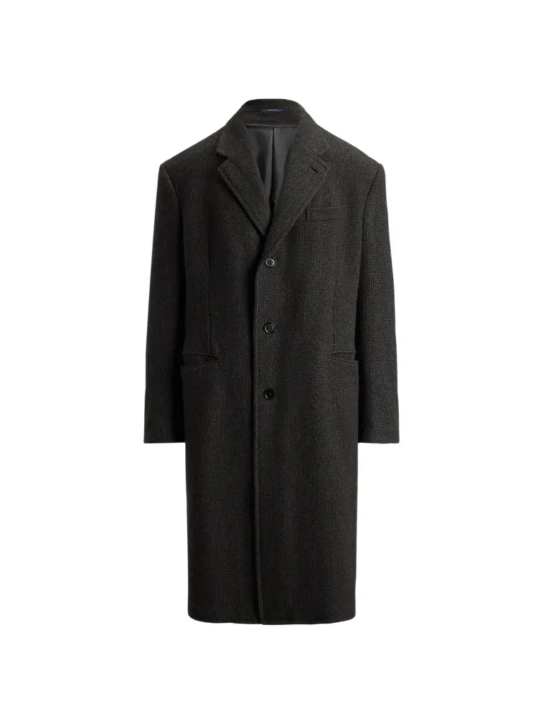 Ralph Lauren Purple Label Men's Glenn Houndstooth Wool-Cashmere Coat