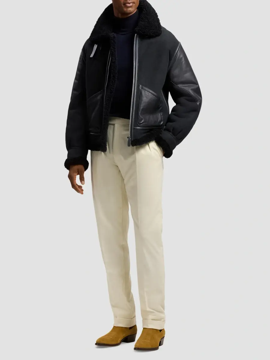 Ralph Lauren Purple Label Men's Lutton Shearling Aviator Jacket | Thumbnail 2 Ralph Lauren Purple Label Men's Lutton Shearling Aviator Jacket | Thumbnail 2