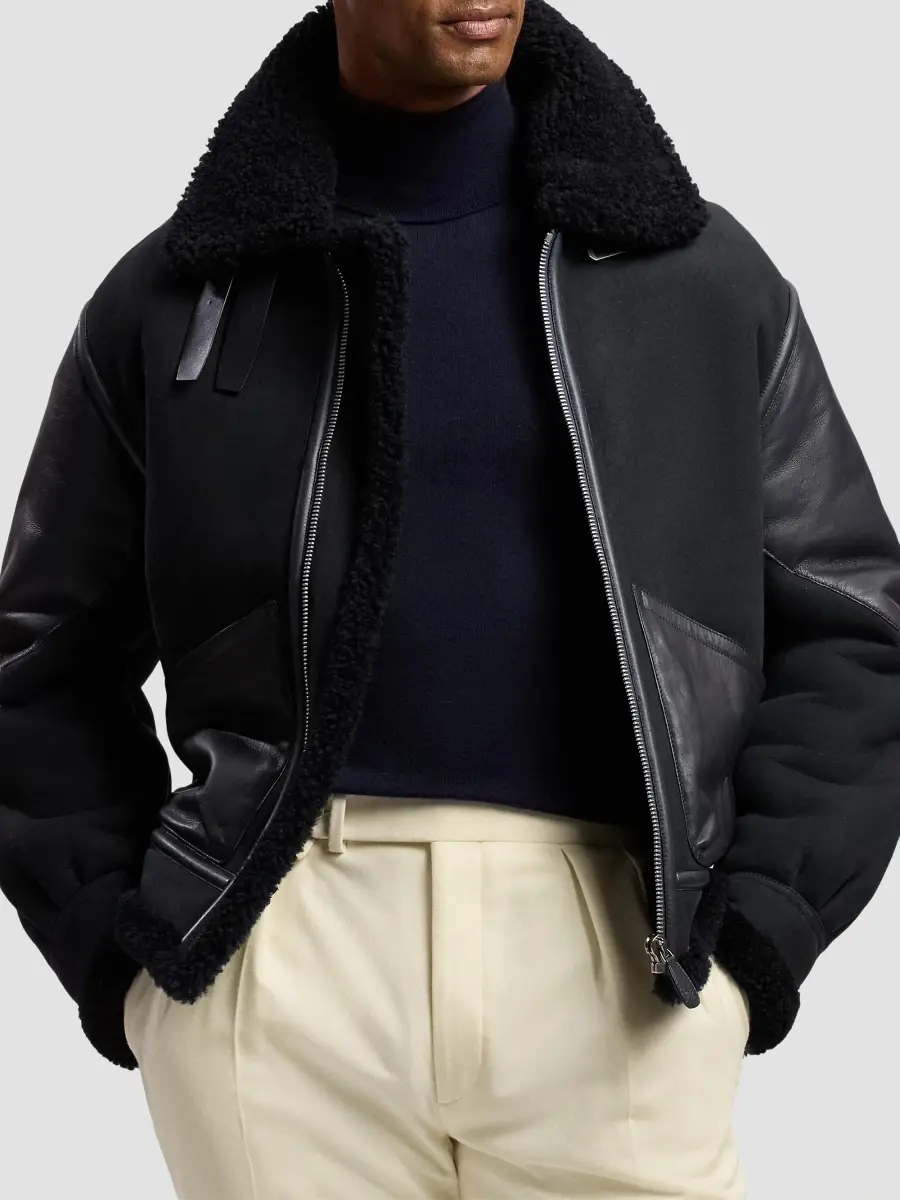 Ralph Lauren Purple Label Men's Lutton Shearling Aviator Jacket | Thumbnail 4 Ralph Lauren Purple Label Men's Lutton Shearling Aviator Jacket | Thumbnail 4