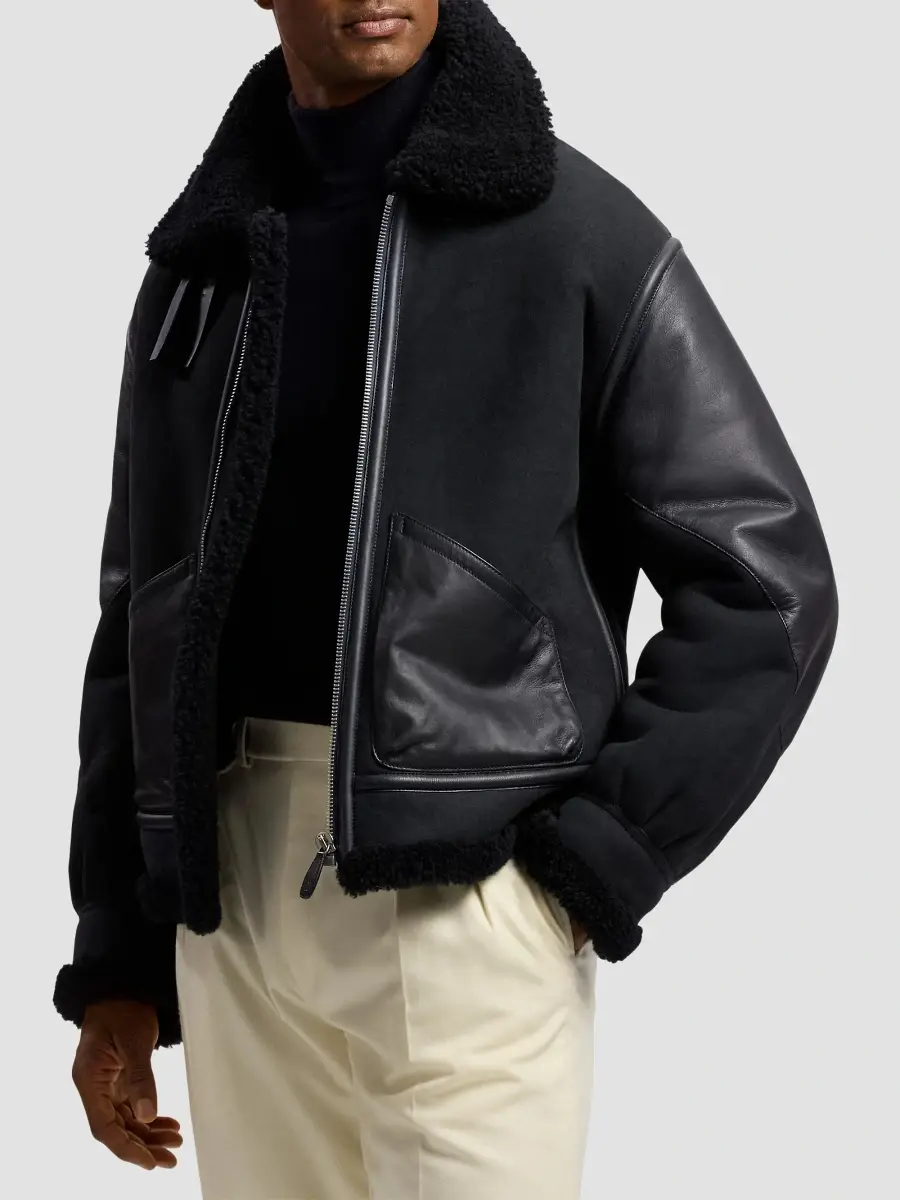 Ralph Lauren Purple Label Men's Lutton Shearling Aviator Jacket | Thumbnail 6 Ralph Lauren Purple Label Men's Lutton Shearling Aviator Jacket | Thumbnail 6