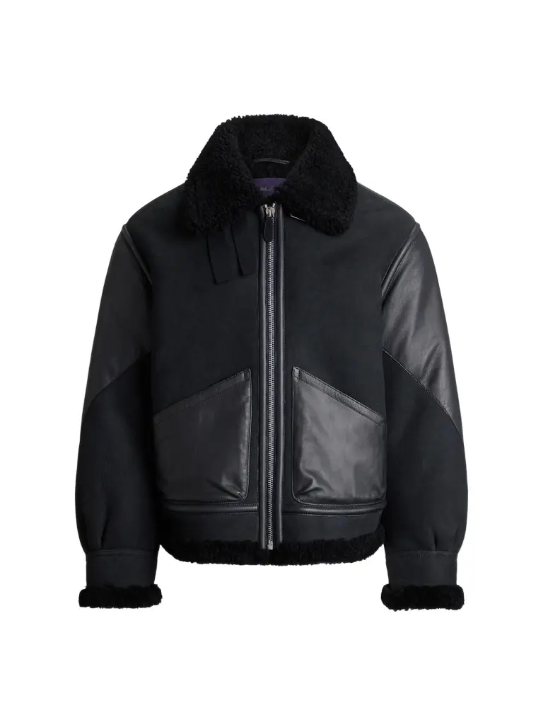 Ralph Lauren Purple Label Men's Lutton Shearling Aviator Jacket