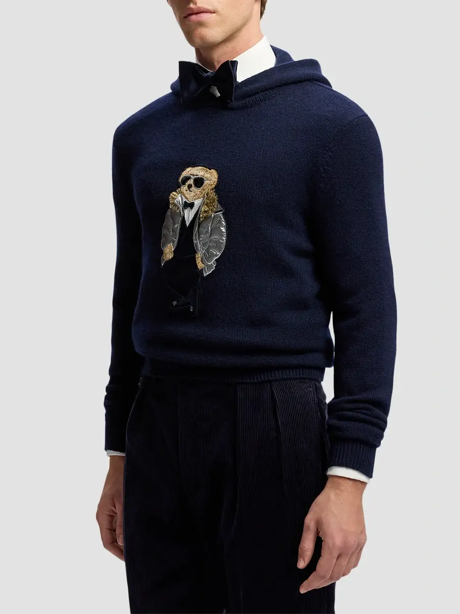 Ralph Lauren Purple Label Men's Polo Bear Cashmere Hooded Sweater | Thumbnail 6 Ralph Lauren Purple Label Men's Polo Bear Cashmere Hooded Sweater | Thumbnail 6