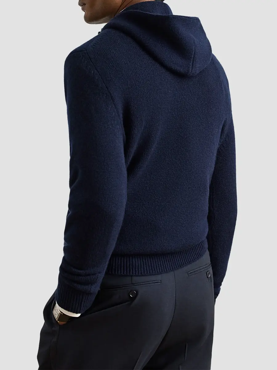 Ralph Lauren Purple Label Men's Polo Bear Cashmere Hooded Sweater | Thumbnail 7 Ralph Lauren Purple Label Men's Polo Bear Cashmere Hooded Sweater | Thumbnail 7
