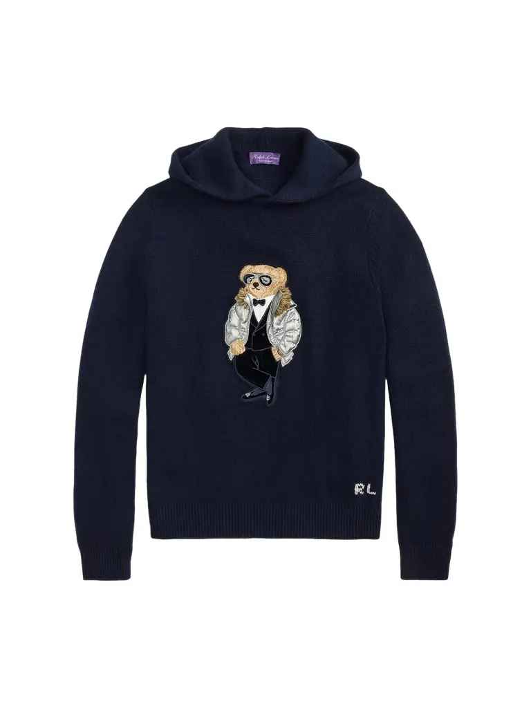 Ralph Lauren Purple Label Men's Polo Bear Cashmere Hooded Sweater