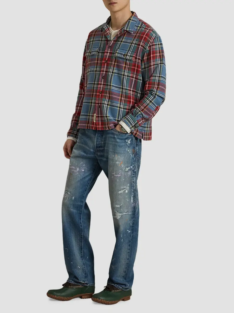 Polo Ralph Lauren Men's Plaid Cotton Flannel Shirt | Thumbnail 2 Polo Ralph Lauren Men's Plaid Cotton Flannel Shirt | Thumbnail 2
