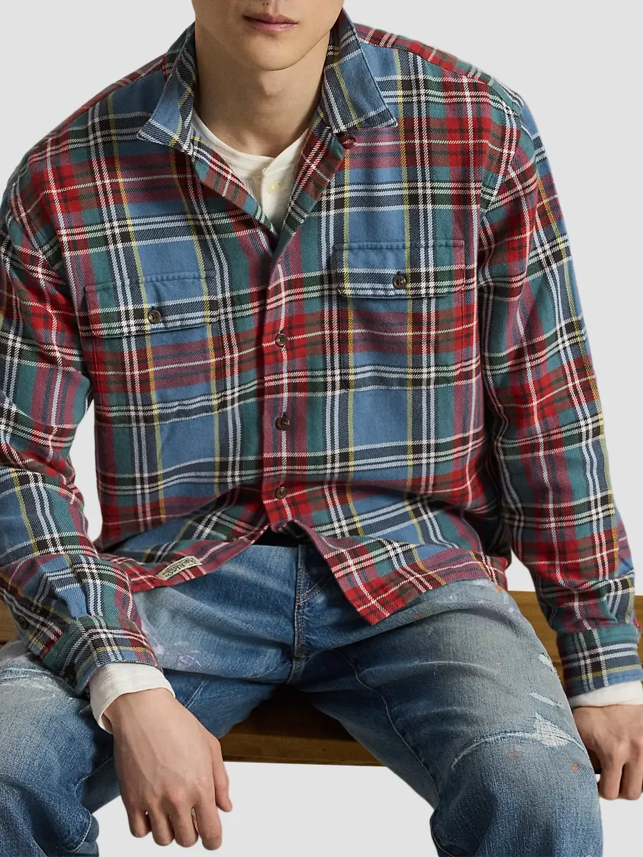 Polo Ralph Lauren Men's Plaid Cotton Flannel Shirt | Thumbnail 6 Polo Ralph Lauren Men's Plaid Cotton Flannel Shirt | Thumbnail 6