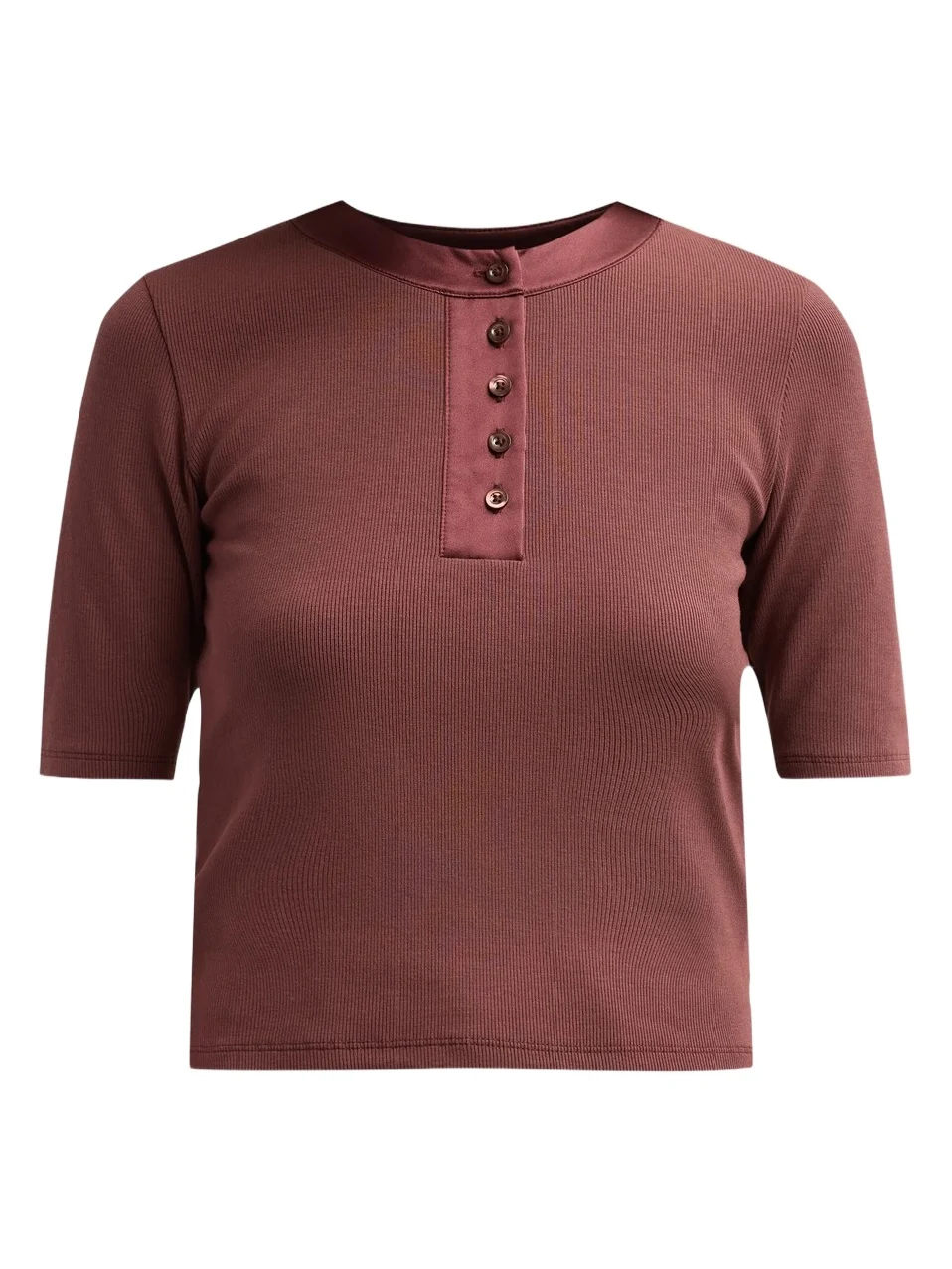 Frame Women's The Satin Trim Henley Top
