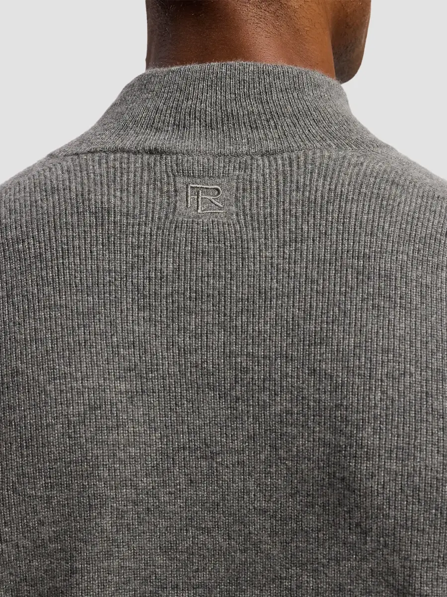 Ralph Lauren Purple Label Men's Textured Cashmere Quarter-Zip Sweater | Thumbnail 6 Ralph Lauren Purple Label Men's Textured Cashmere Quarter-Zip Sweater | Thumbnail 6