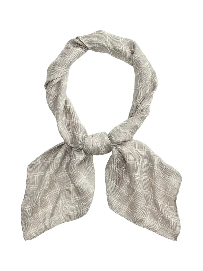 Men's Windowpane Plaid Cashmere-Silk Neckerchief
