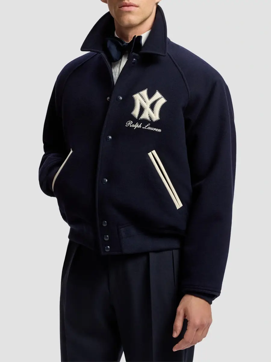 Ralph Lauren Purple Label Men's Yankees Appliqué Shearling-Lined Wool Jacket | Thumbnail 6 Ralph Lauren Purple Label Men's Yankees Appliqué Shearling-Lined Wool Jacket | Thumbnail 6