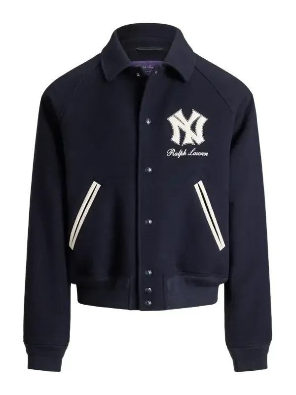 Men's Yankees Appliqué Shearling-Lined Wool Jacket Men's Yankees Appliqué Shearling-Lined Wool Jacket