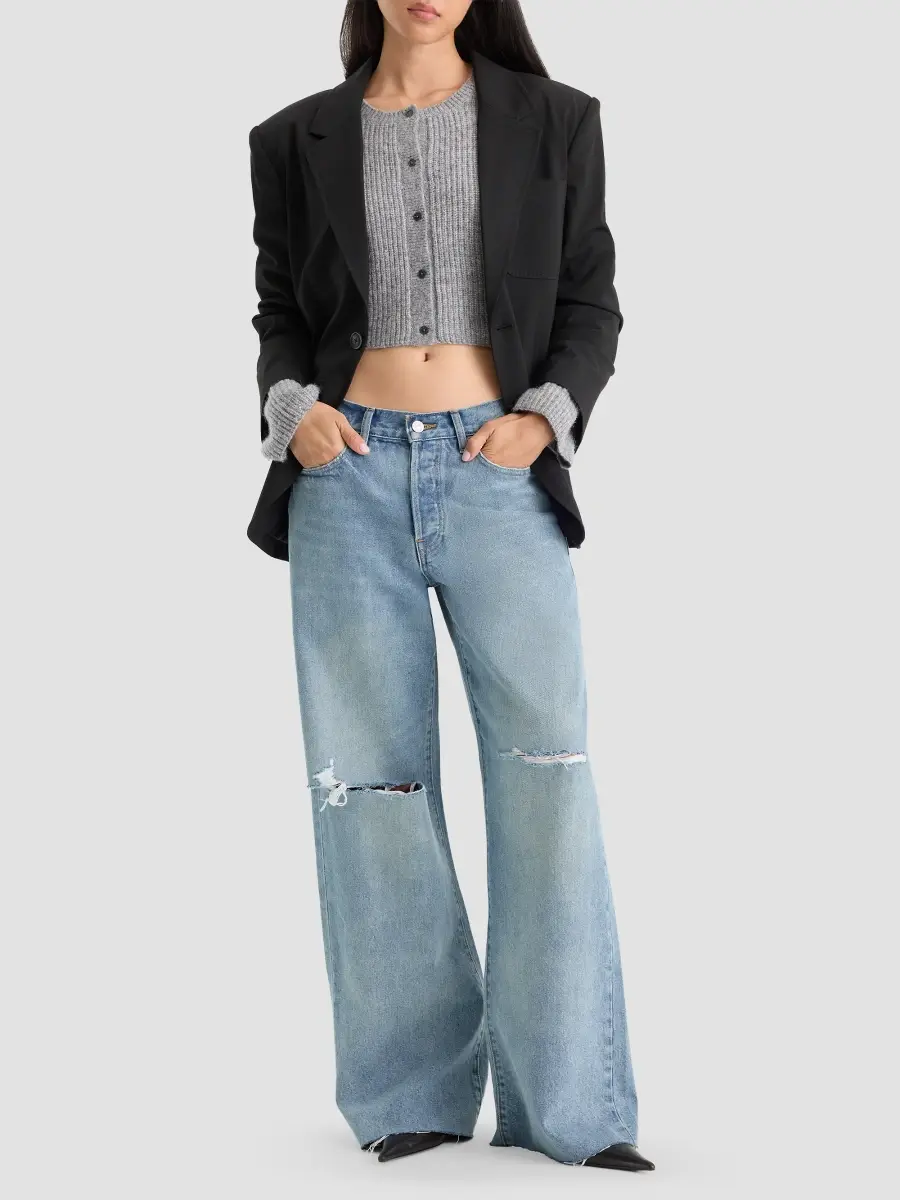 GOOD AMERICAN Women's Vintage Low Slung Baggy Jeans | Thumbnail 2 GOOD AMERICAN Women's Vintage Low Slung Baggy Jeans | Thumbnail 2