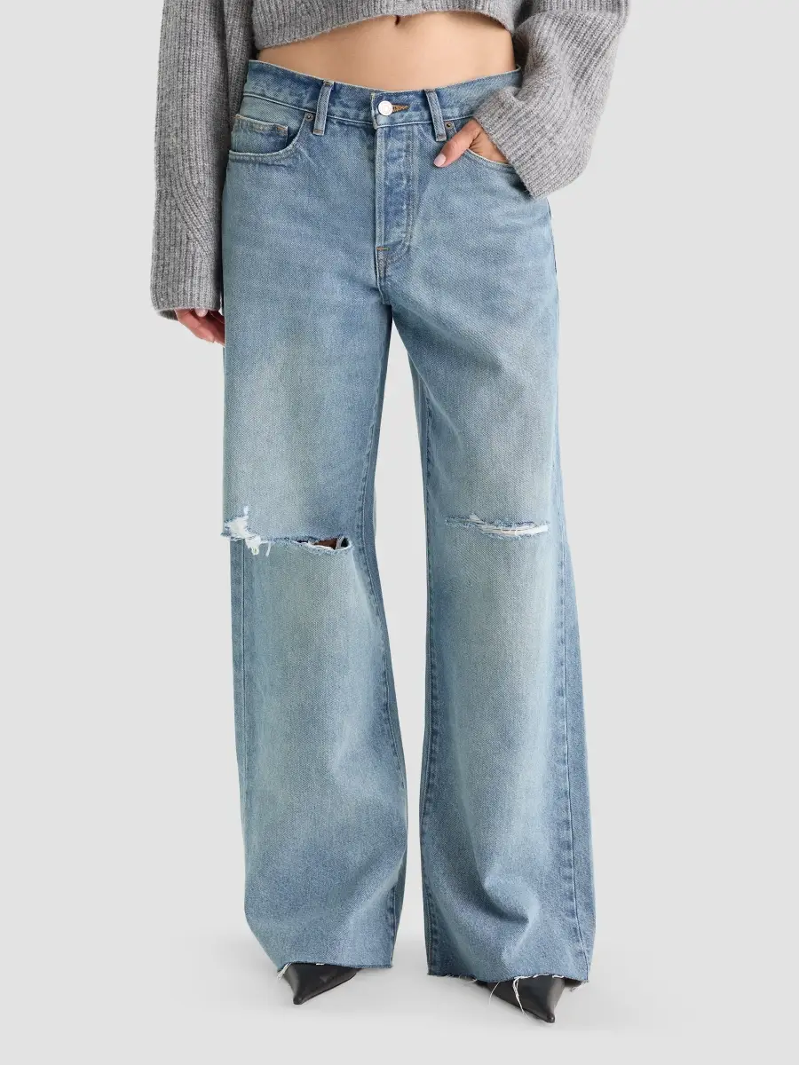 GOOD AMERICAN Women's Vintage Low Slung Baggy Jeans | Thumbnail 4 GOOD AMERICAN Women's Vintage Low Slung Baggy Jeans | Thumbnail 4