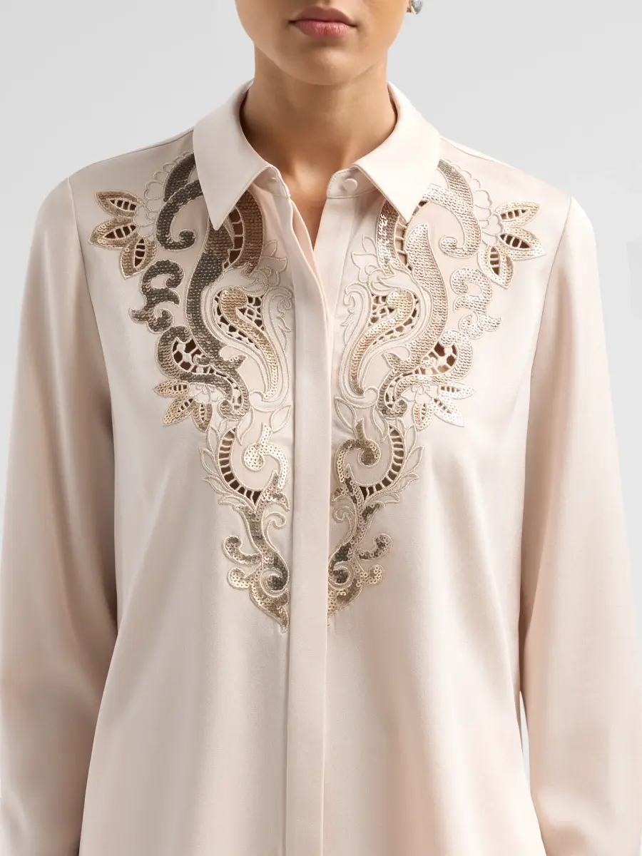 Ungaro Women's Adele Embroidered Satin Blouse | Thumbnail 5 Ungaro Women's Adele Embroidered Satin Blouse | Thumbnail 5