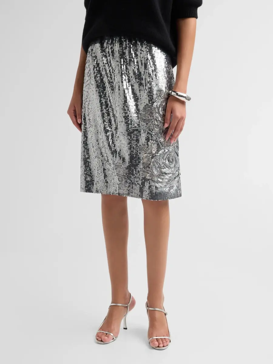 Ungaro Women's Rachel Sequined Knee-Length Skirt | Thumbnail 4 Ungaro Women's Rachel Sequined Knee-Length Skirt | Thumbnail 4