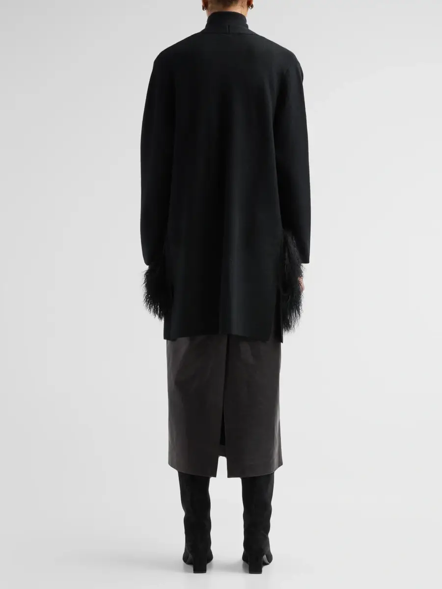 Kobi Halperin Women's Cori Shearling-Trim Wool-Blend Cardigan | Thumbnail 3