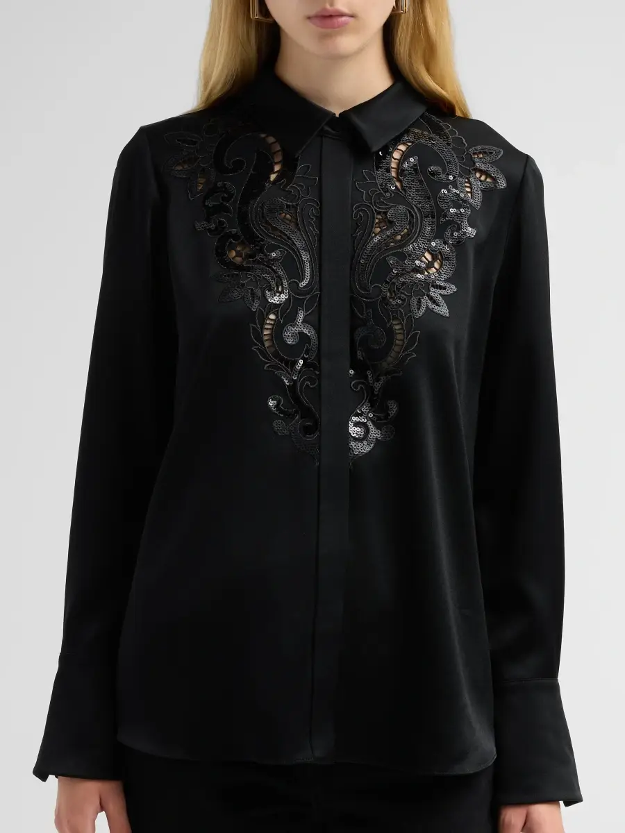 Ungaro Women's Adele Embroidered Satin Blouse | Thumbnail 5 Ungaro Women's Adele Embroidered Satin Blouse | Thumbnail 5