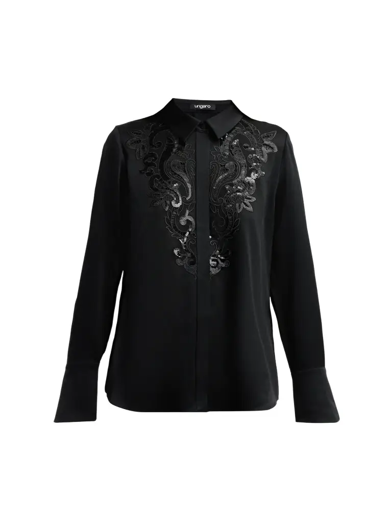 Ungaro Women's Adele Embroidered Satin Blouse