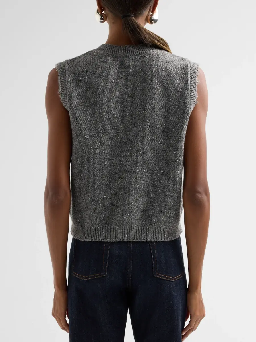 Kobi Halperin Women's Lilah Metallic Sleeveless Cardigan | Thumbnail 3