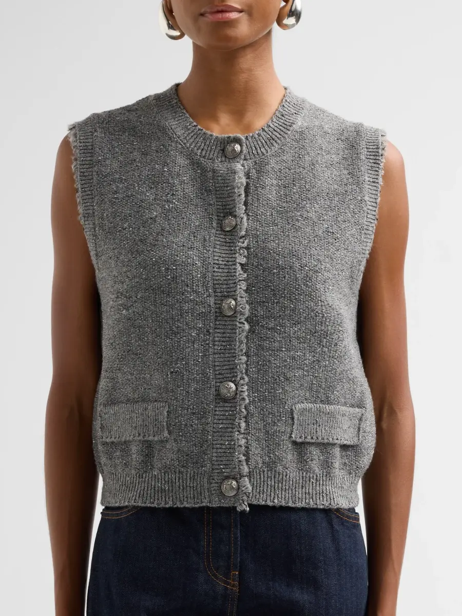 Kobi Halperin Women's Lilah Metallic Sleeveless Cardigan | Thumbnail 5