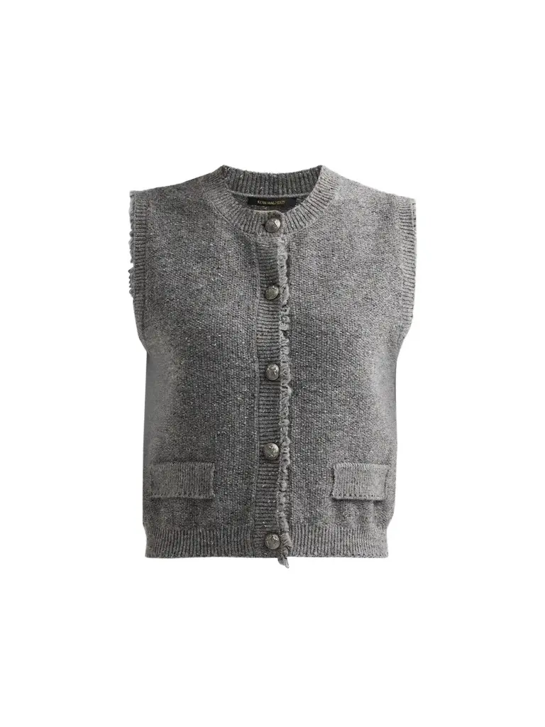 Kobi Halperin Women's Lilah Metallic Sleeveless Cardigan