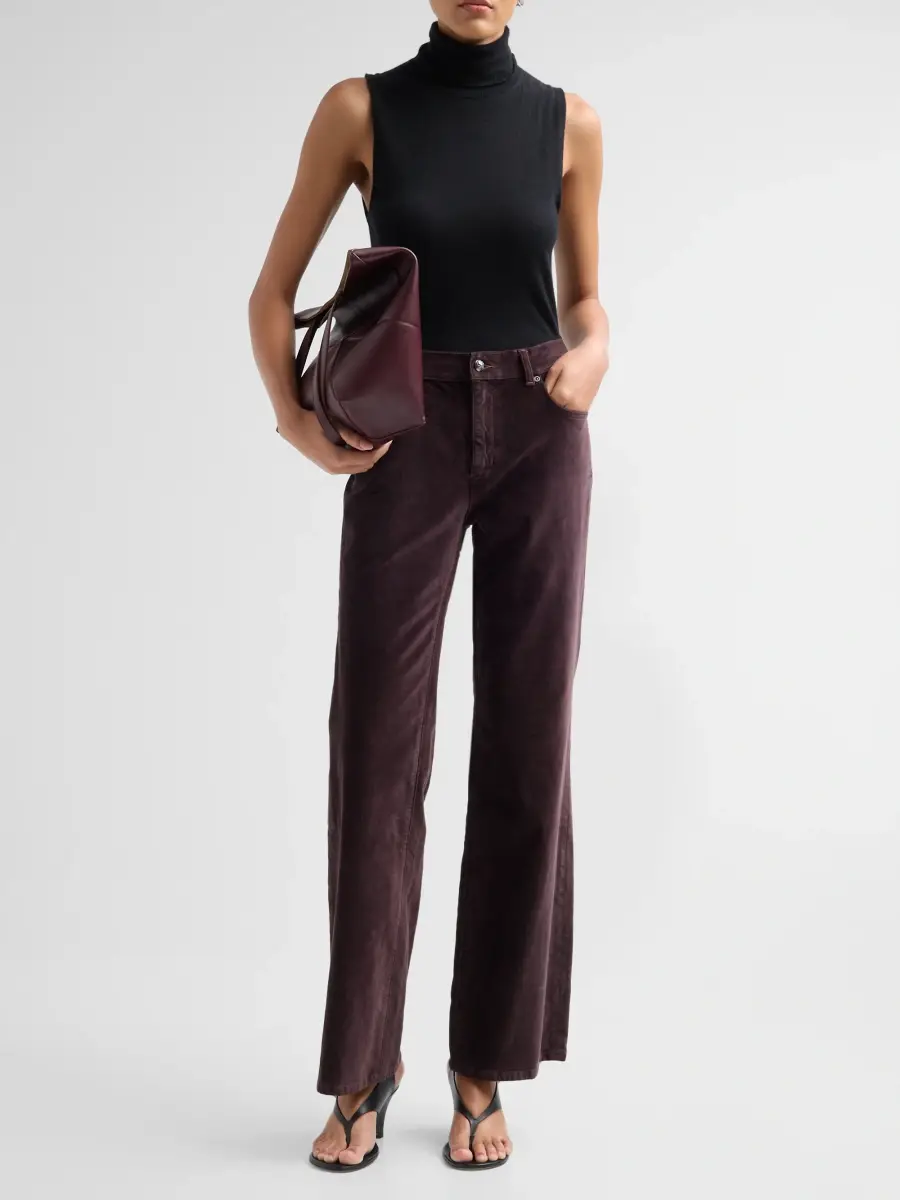 Kobi Halperin Women's Ruby Stretch-Velvet Pants | Thumbnail 2 Kobi Halperin Women's Ruby Stretch-Velvet Pants | Thumbnail 2