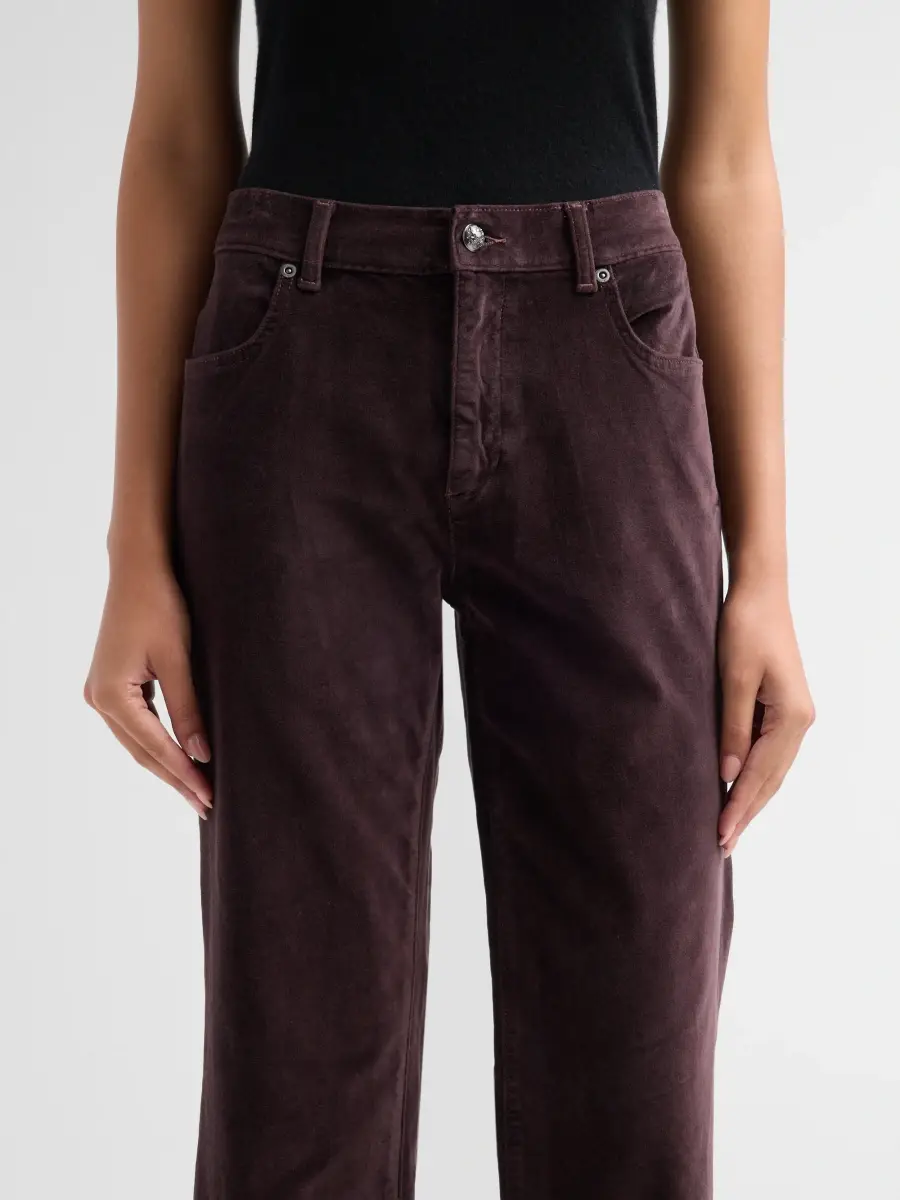 Kobi Halperin Women's Ruby Stretch-Velvet Pants | Thumbnail 5 Kobi Halperin Women's Ruby Stretch-Velvet Pants | Thumbnail 5