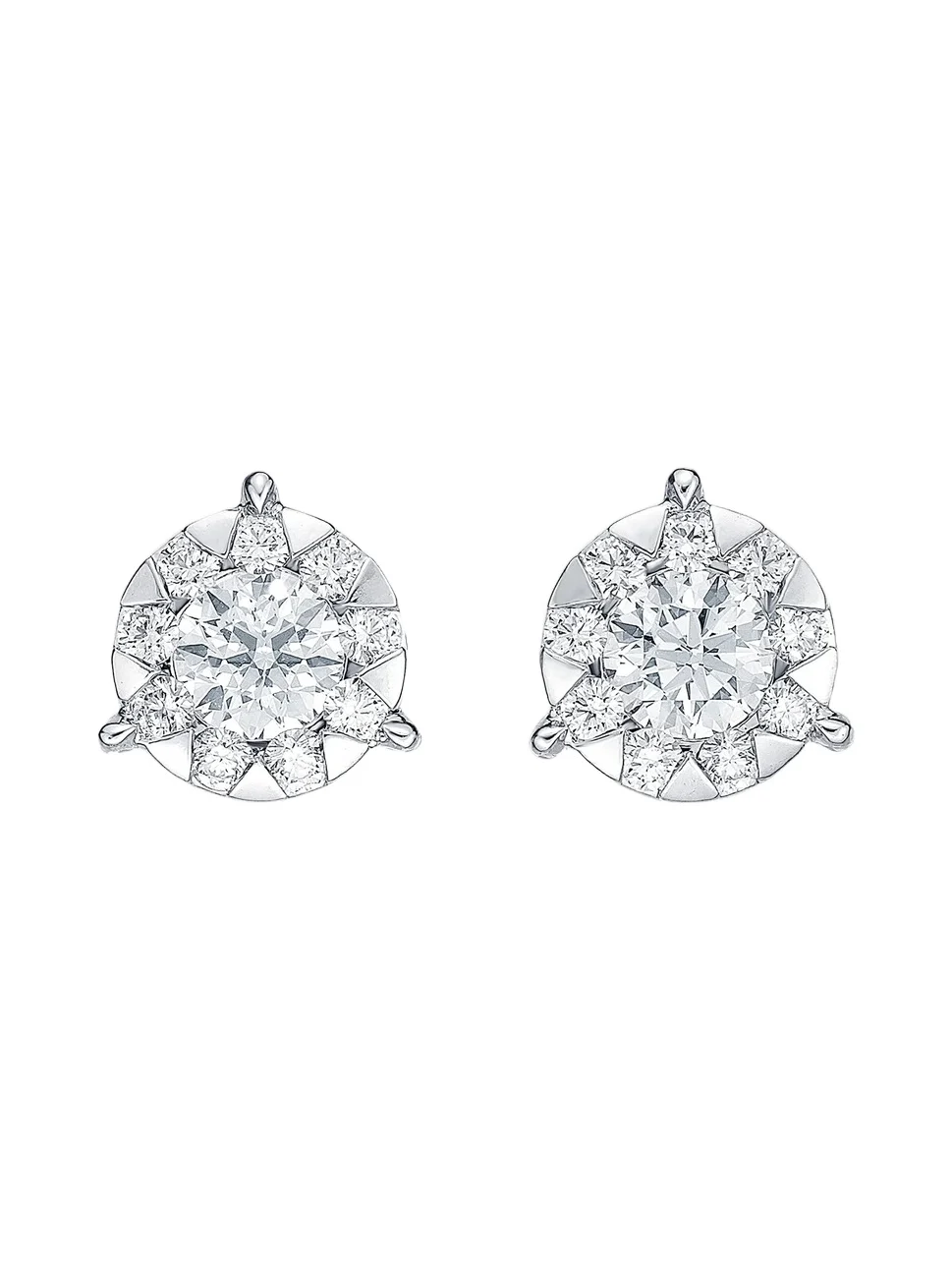 Mémoire Women's Bouquet 18K White Gold & 0.31-0.36 TCW Diamond 3-Prong Stud Earrings