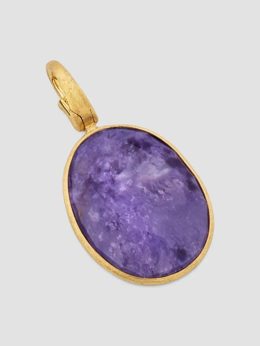 MARCO BICEGO Women's Lunaria Color 18K Yellow Gold & Charoite Stackable Pendant | Thumbnail 3