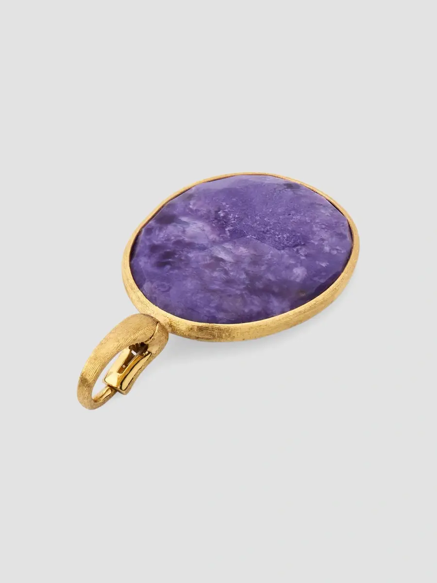 MARCO BICEGO Women's Lunaria Color 18K Yellow Gold & Charoite Stackable Pendant | Thumbnail 4