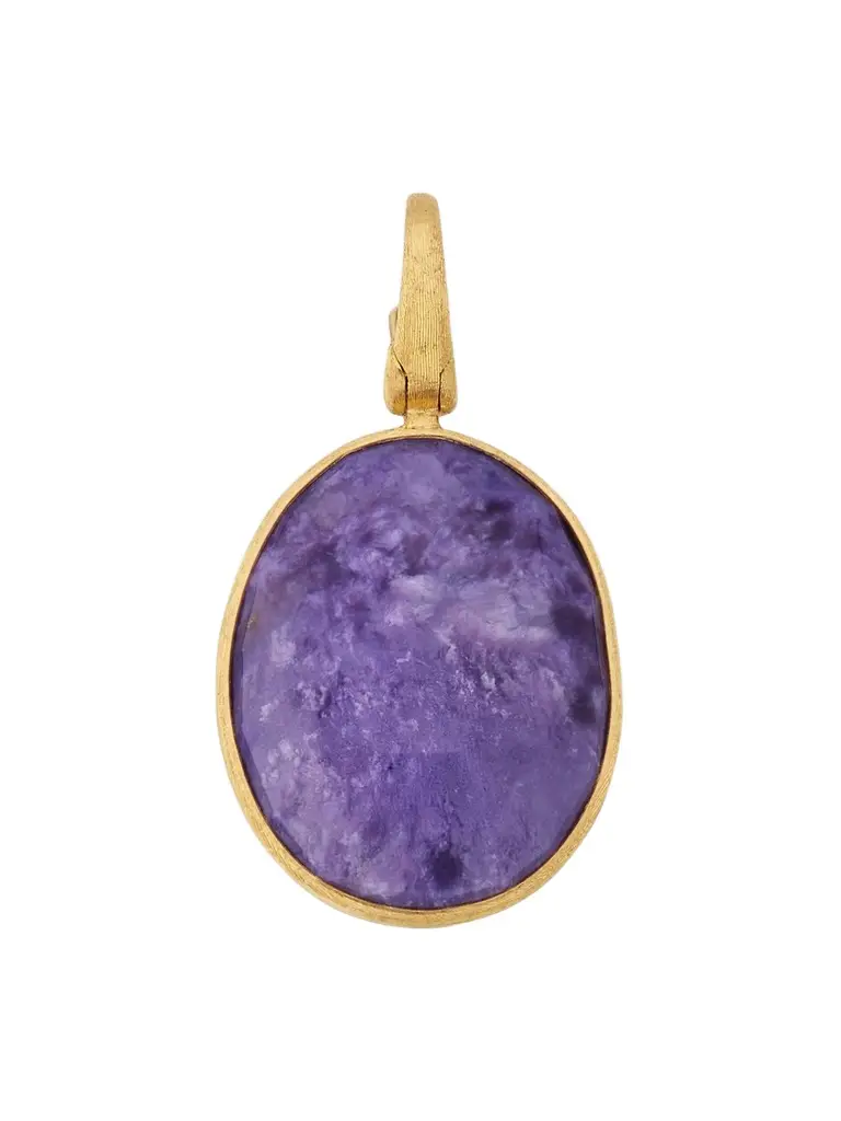 Women's Lunaria Color 18K Yellow Gold & Charoite Stackable Pendant Women's Lunaria Color 18K Yellow Gold & Charoite Stackable Pendant