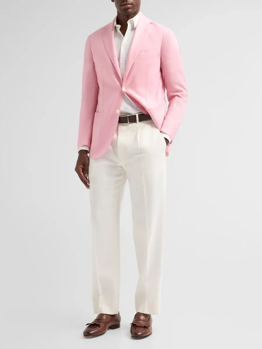 Sartorio Napoli Men's Solid Cashmere-Silk Single-Breasted Sport Coat | Thumbnail 2
